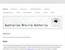 Tablet Screenshot of brailleaustralia.org